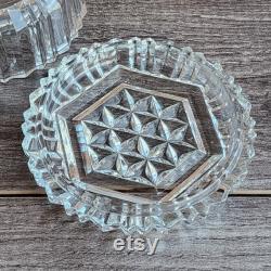 Anchor Hocking Glass Powder Box, Candy Dish, Jewelry Trinket Holder