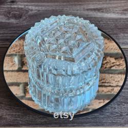 Anchor Hocking Glass Powder Box, Candy Dish, Jewelry Trinket Holder