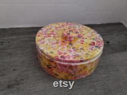 Ancora Hand Decorated Covered Powder Box Dish Made in Italy