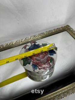 Andrea By Sadek Trinket Jewelry Box Floral Enameled Porcelain with Lid