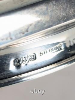 Antique 1893 Gorham Sterling Silver Glass Powder Jar Dresser Vanity Box 60g Lid