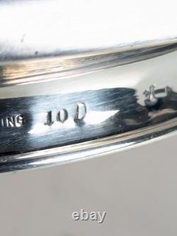 Antique 1893 Gorham Sterling Silver Glass Powder Jar Dresser Vanity Box 60g Lid