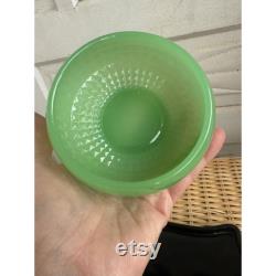 Antique 1920s Fenton Jade Optic Green Black Glass Vanity Tray Powder Box