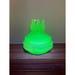 Antique 1930s LE Smith 3 Birds Green Satin Uranium Glass Powder Trinket Box