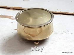 Antique 19th Century Silver Plated EPNS Powder Box Collectible Retro Metal Compact D10 1028