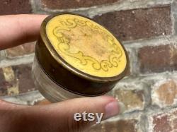 Antique 20's 30's Powder Cold Cream Jar Make Up Jar