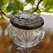 Antique American Repoussé Sterling Silver and Cut Crystal Vanity Powder Jar Home Decor Table Decor Boho Chic