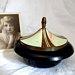 Antique Art Deco Bakelite Musical Powder Bowl Jalco Swiss Movement Lili Marlene 1930s 1940s Music Box Vanity Dressing Table Item