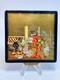 Antique Art Deco Chinoiserie Japanese Geisha Scene Lacquer Powder Compact Box