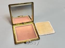 Antique Art Deco Chinoiserie Japanese Geisha Scene Lacquer Powder Compact Box