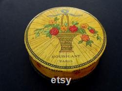 Antique Art Deco Houbigant French Powder Box 1920s 1930s 1940s Vintage Boudoir Display Collectable Powder Compact Interest