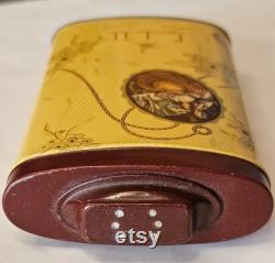 Antique Art Deco Powder Tin Lavender Talc