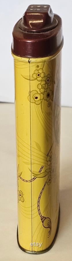 Antique Art Deco Powder Tin Lavender Talc