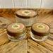 Antique, Art Deco, Ribbed, Frosted Glass, Floral, Vanity Jars, Set 3