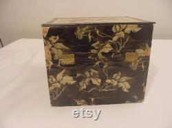 Antique Art Nouveau Powder Box With Beautiful Lady's Portrait On Top 25 292