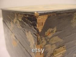 Antique Art Nouveau Powder Box With Beautiful Lady's Portrait On Top 25 292