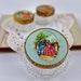 Antique Art Nouveau Woman's Glass Powder Jars, Vintage Vanity Decor, Victorian Trinket Boxes