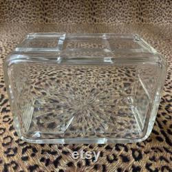 Antique Baccarat and Sterling Dresser Box