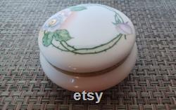 Antique Bavarian Porcelain Powder Box ZSandCo Floral Trinket Holder