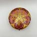 Antique Bohemian Cranberry Enamel Paintes Moser Art Glass Vanity Powder Jar