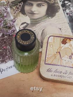 Antique Bourjois Paris Powder Box with Rochas Perfume Bottle