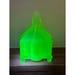 Antique California Perfume Peaked Penguins Powder Jar Green Satin Uranium Glass