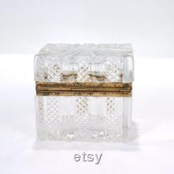 Antique Charles X French Cut Glass Casket
