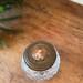 Antique Crystal Glass Powder Jar with Portrait Lid