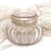 Antique Crystal and Sterling Dresser Jar, Edwardian Powder Box, Cut Glass with Simons Brothers Sterling Top, Engraved Initial M or W, Romantic