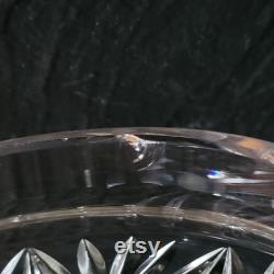 Antique Cut Crystal Powder Jar, Trinket Dish, Covered Stash Jar, Dresser Box