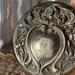Antique Cut Glass Powder Jar with Repouse Lid Featuring an Art Nouveau Woman