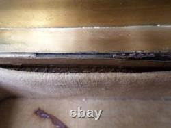 Antique E & JB Empire Art Gold Jeweled Ornate Brass Powder Trinket Vanity Box
