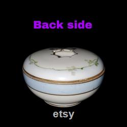 Antique E W Donath Studio Bavaria Hand painted Violets Hair Receiver