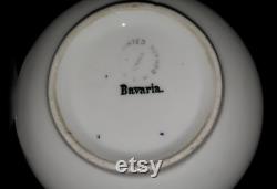 Antique E W Donath Studio Bavaria Hand painted Violets Hair Receiver