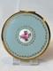 Antique Elgin American Compact Guilloch&eacute; & Enamel Flower Mirrored Powder Box
