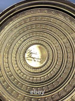 Antique Elgin American Compact Guilloché & Enamel Flower Mirrored Powder Box