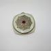 Antique Face Powder Box Vanity Accessory with Mirror Metal Floral Mandala Decorated Lid 1960s