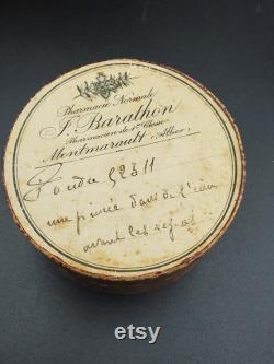 Antique French Card Powder Box From J Barathon Pharmacy in Montmarault Curiosity Cabinet Collectible