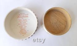 Antique French Caron Powder Box. Vintage Round Powder Box. Vintage Collectible Powder Box.