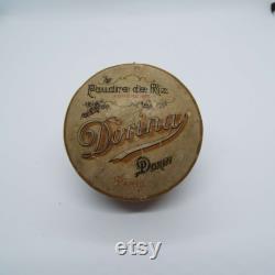 Antique French Dorina Poudre de Riz Adherente Face Powder Box Dorin Paris Vanity Storage Make-Up Theatre Stage Make-Up