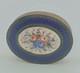 Antique French Enameled Powder Box With Mirror
