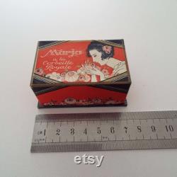 Antique French Powder Box Marja A La Corbeille Royale Powder Box Unopened Lady Image To Lid Vanity Storage Rare Vintage 1920's Powder Box