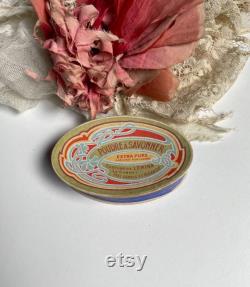 Antique French Soap Powder Box- Cardboard Brocante Box- Poudre a Savonner- Collectible Art Deco Style
