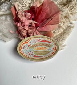 Antique French Soap Powder Box- Cardboard Brocante Box- Poudre a Savonner- Collectible Art Deco Style