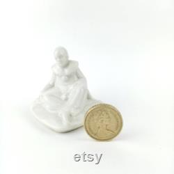 Antique French Style Harlekin Powder box Lid top, German Porcelain Powder Box, French Harlekin, Altered Art part, Hertwig Germany circa 1920