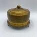 Antique Gold Filigree Footed Powder Puff Music Box, Vintage Dresser Box