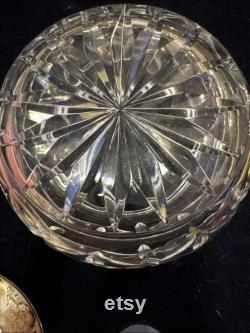Antique Gorham Germany Victoria Silver Lid Crystal Trinket Power Jar