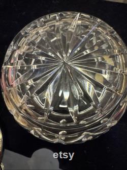 Antique Gorham Germany Victoria Silver Lid Crystal Trinket Power Jar