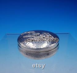 Antique Hammered and Applied by Gorham Sterling Silver Powder Jar 370 ( 3359)