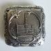 Antique Hotel de Ville, Brussels Pill or Powder Box, Hotel Silver